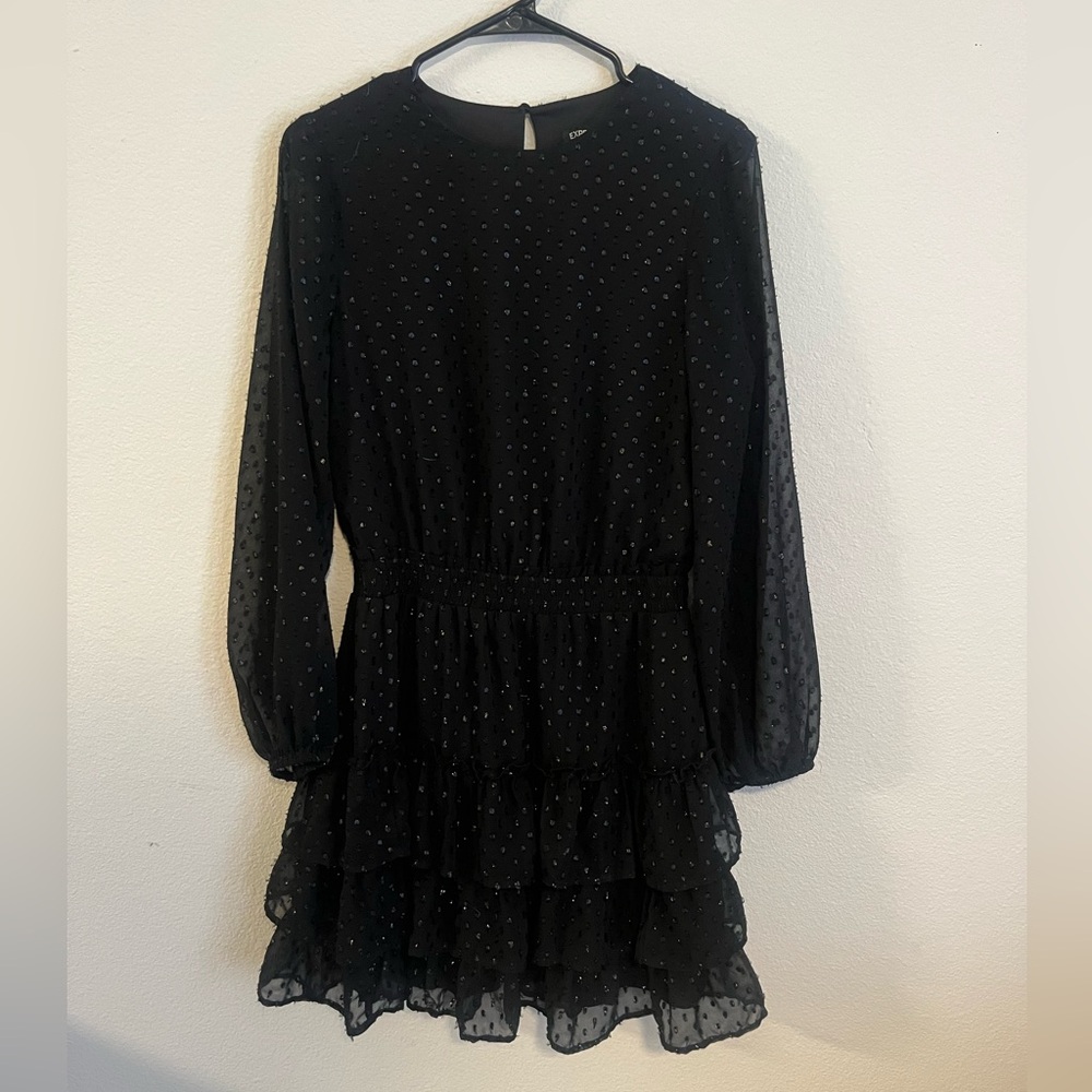 Express Black Textured Dress